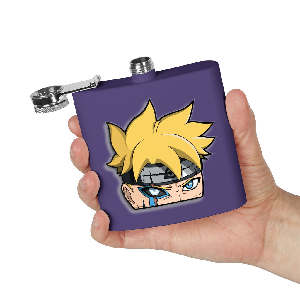 Anime-Inspired Stainless Steel Flask — 6oz Character Face Design