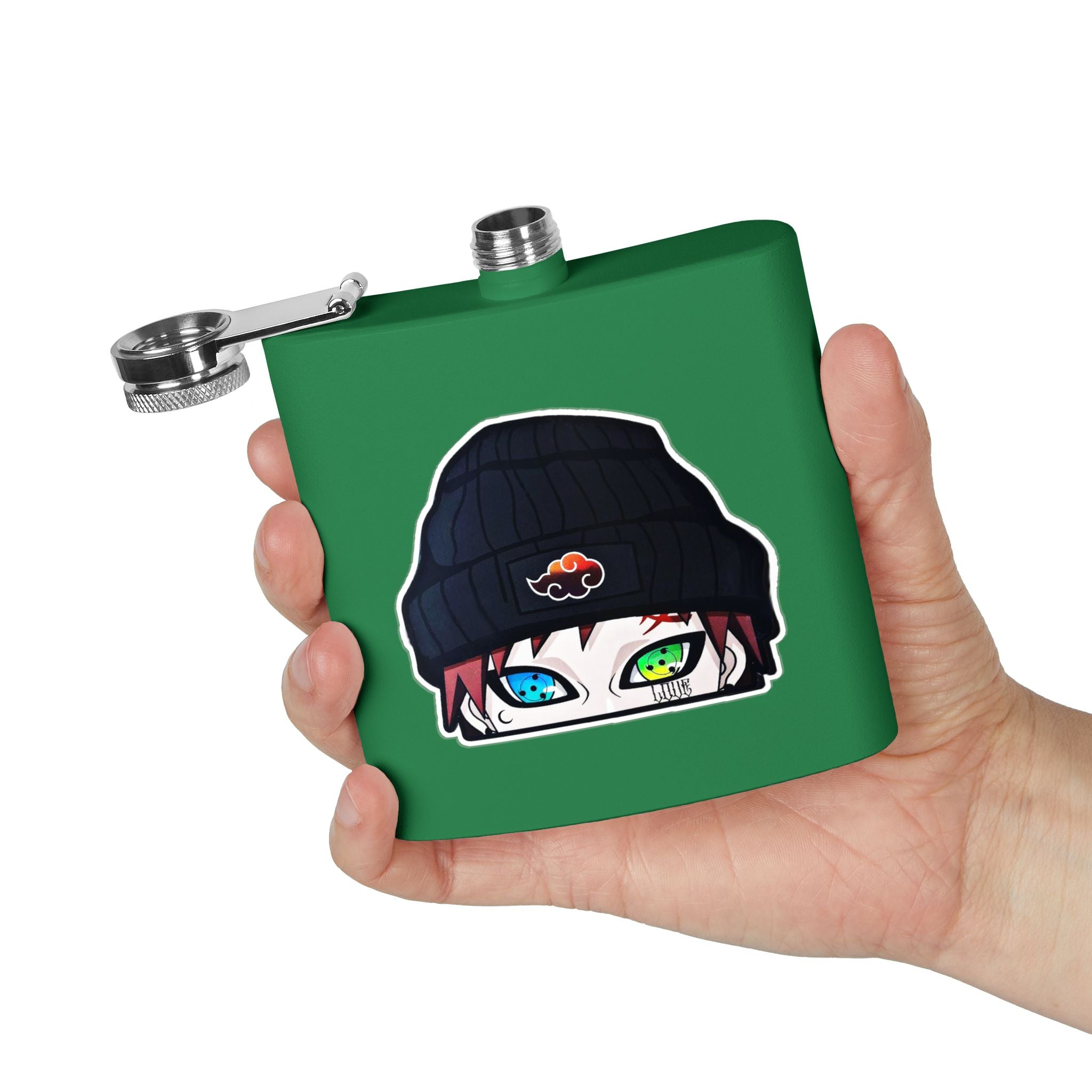 Anime Beanie Flask — 6oz Stainless Steel Hip-Hop Akatsuki Design