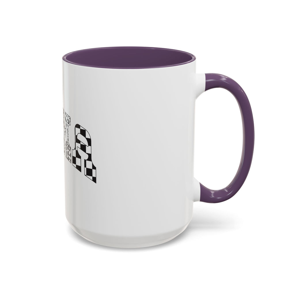 Mama Checkerboard Pattern Accent Coffee Mug (11/15oz)