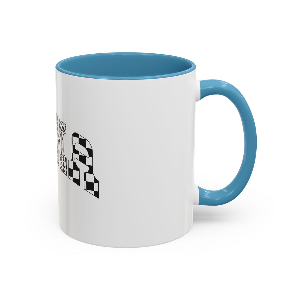Mama Checkerboard Pattern Accent Coffee Mug (11/15oz)