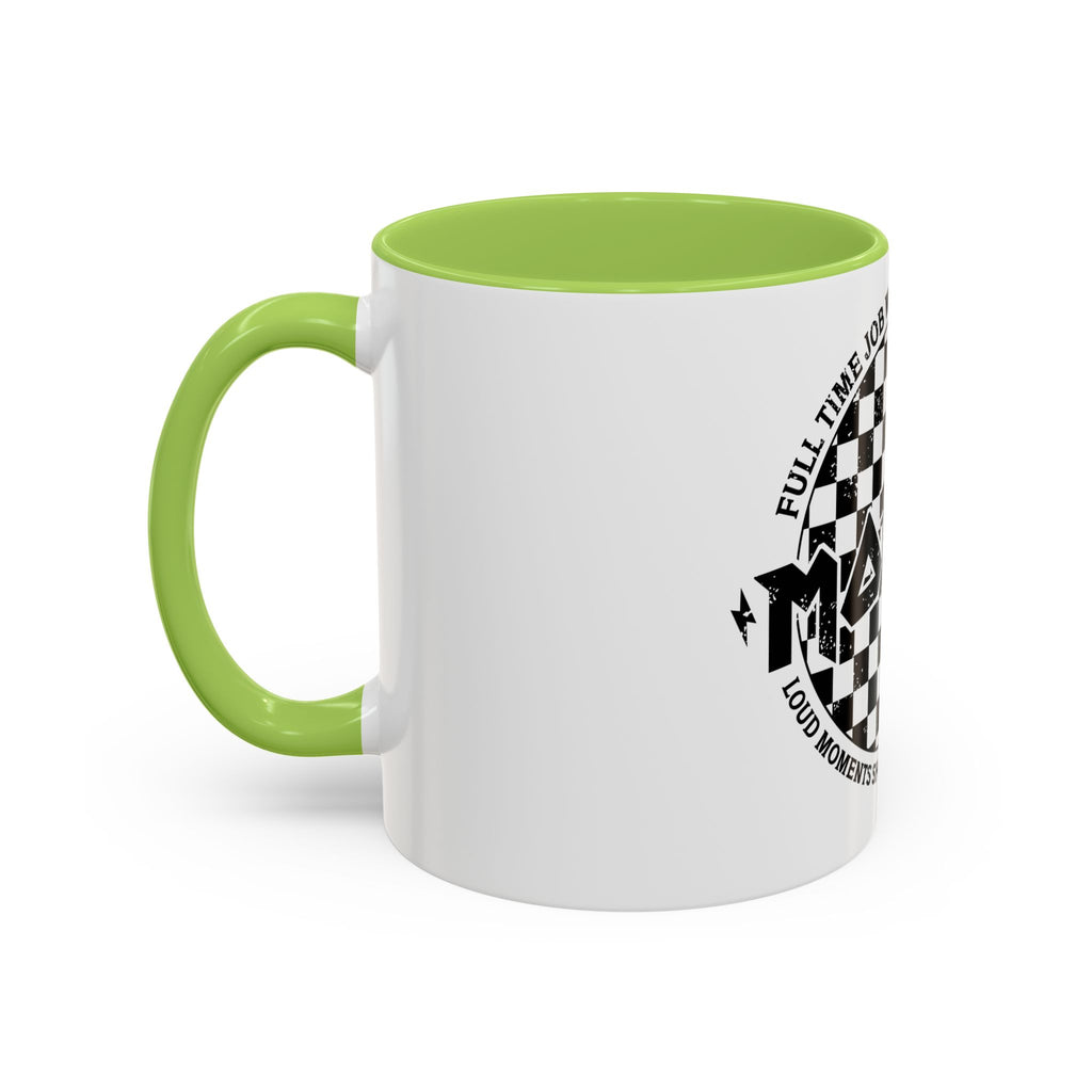 Mother Checkerboard Coffee Mug — "Full Time Job With No Days Off"