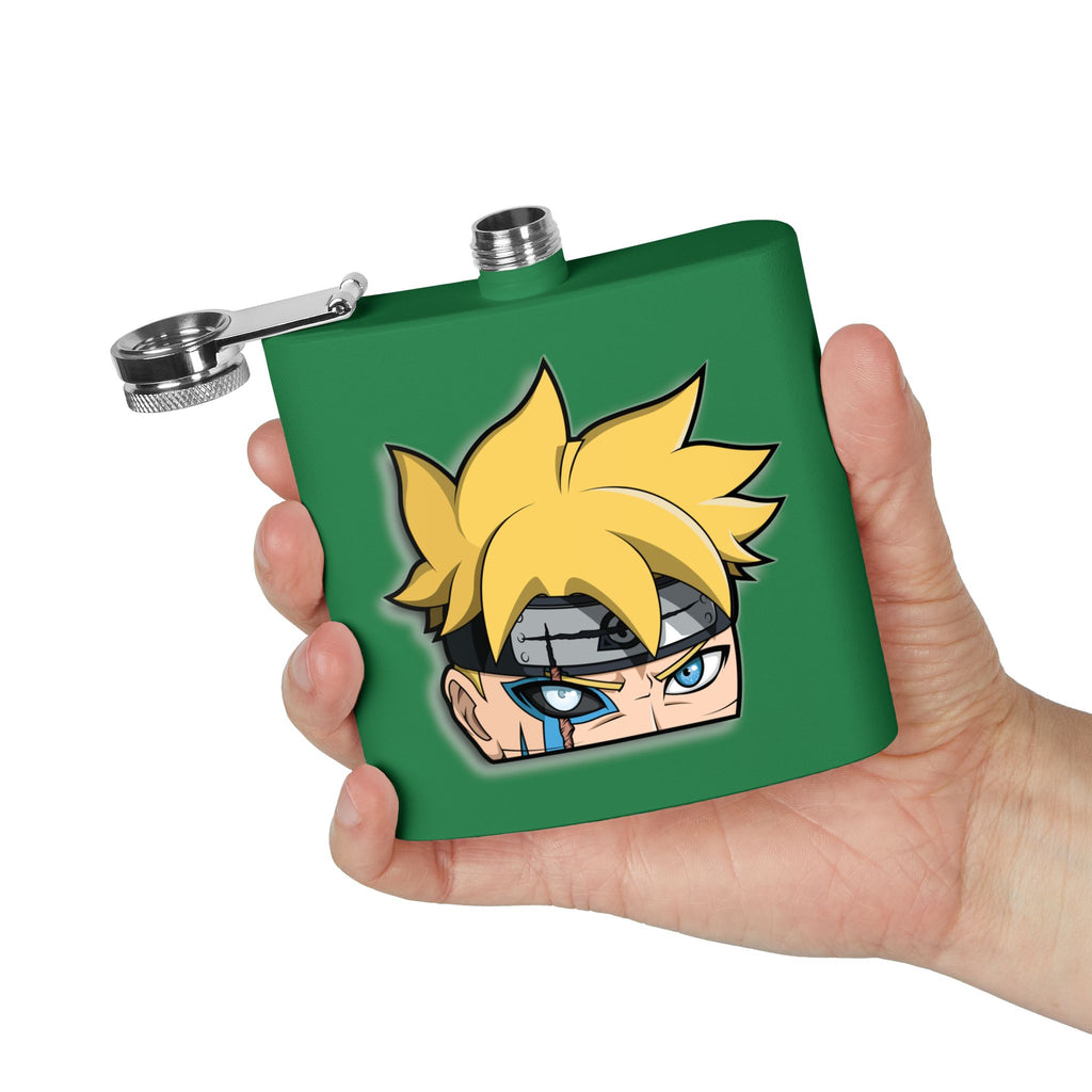 Anime-Inspired Stainless Steel Flask — 6oz Character Face Design