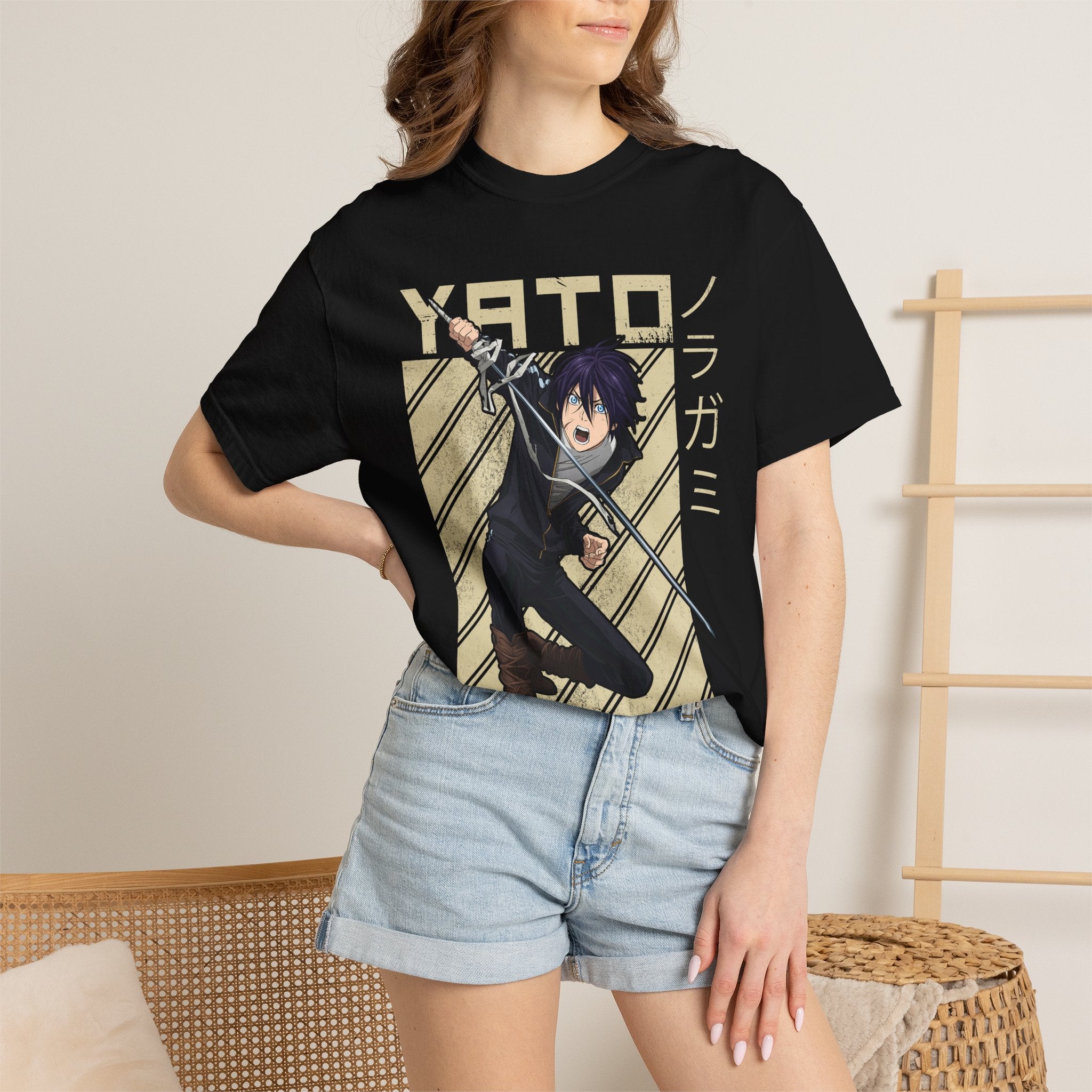 Yato Anime Sword T‑Shirt — Noragami Character Graphic Tee