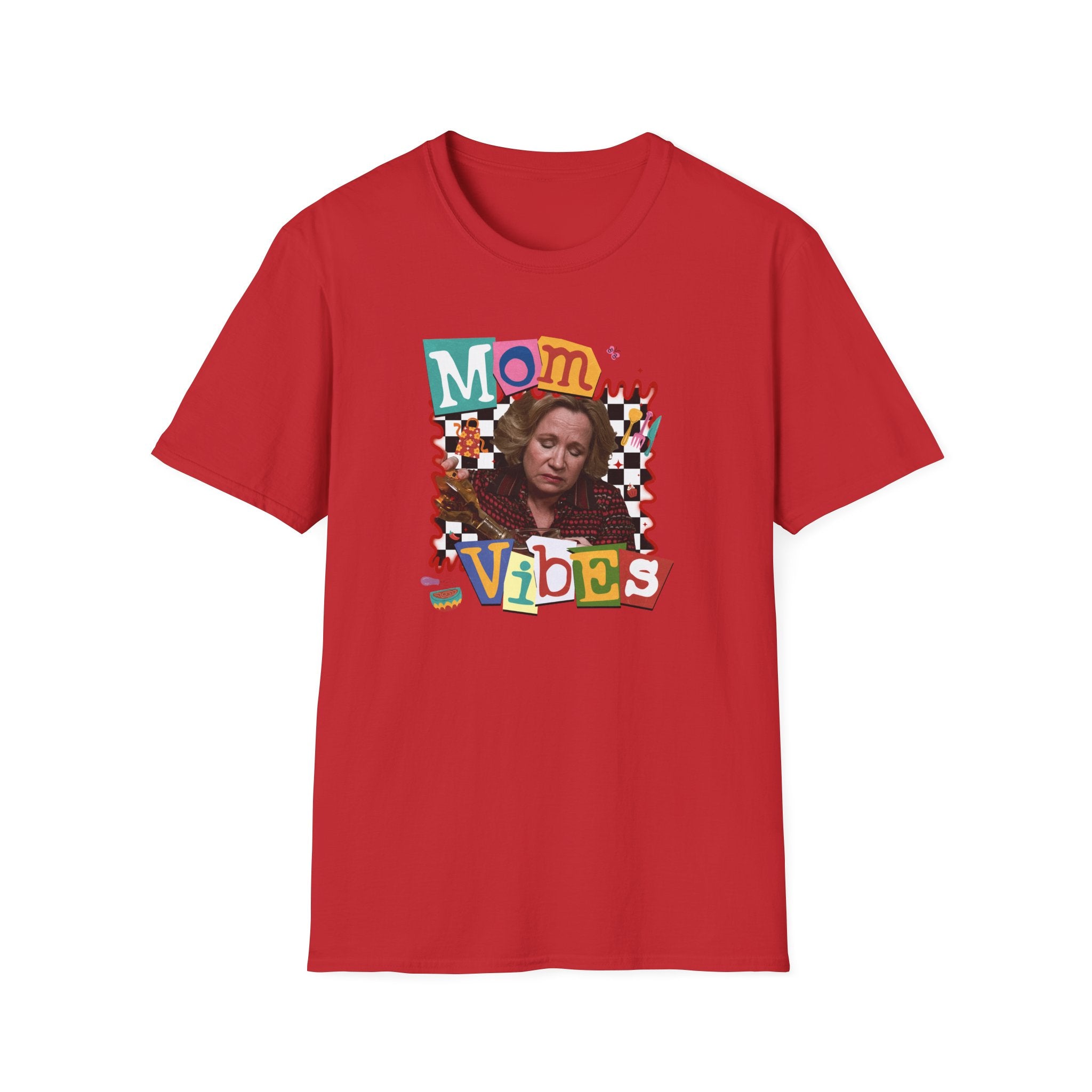 Mom Vibes T-Shirt — Retro Collage Mother's Day Shirt