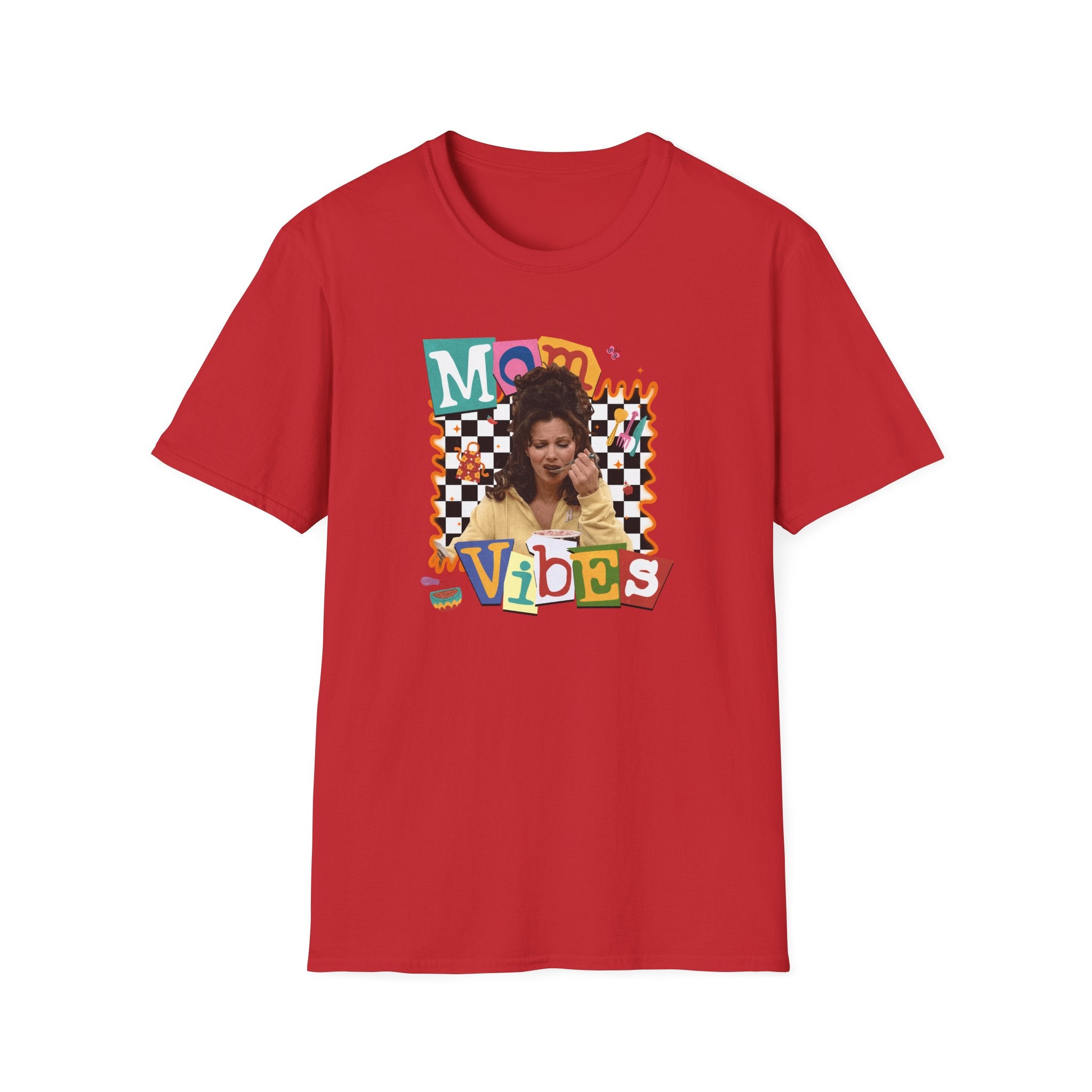 Mom Vibes T-Shirt — Retro Collage Graphic Tee for Moms