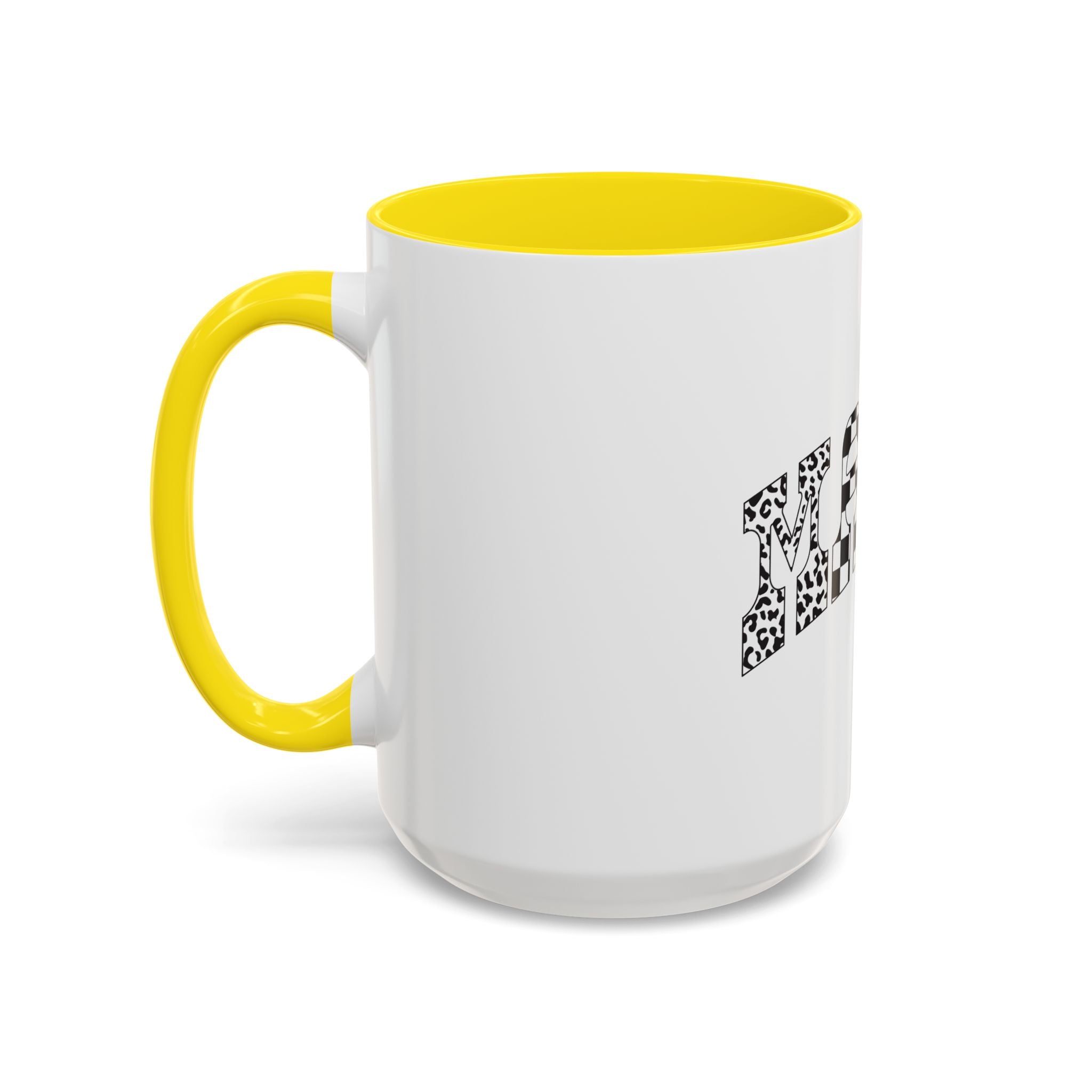 Mama Checkerboard Pattern Accent Coffee Mug (11/15oz)