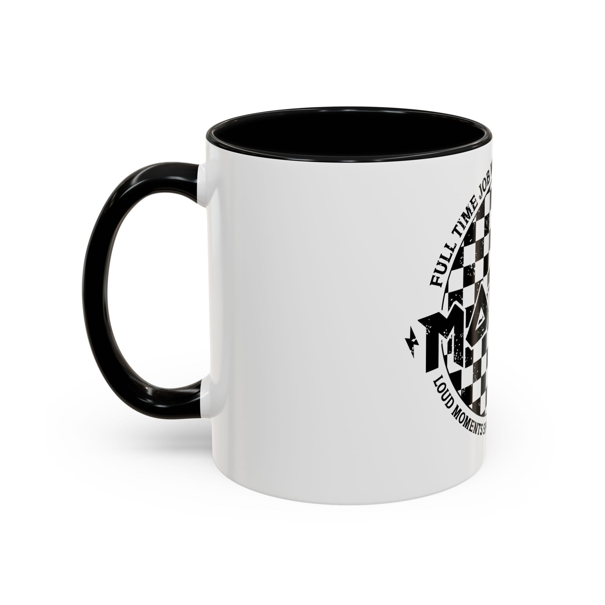 Mother Checkerboard Coffee Mug — "Full Time Job With No Days Off"
