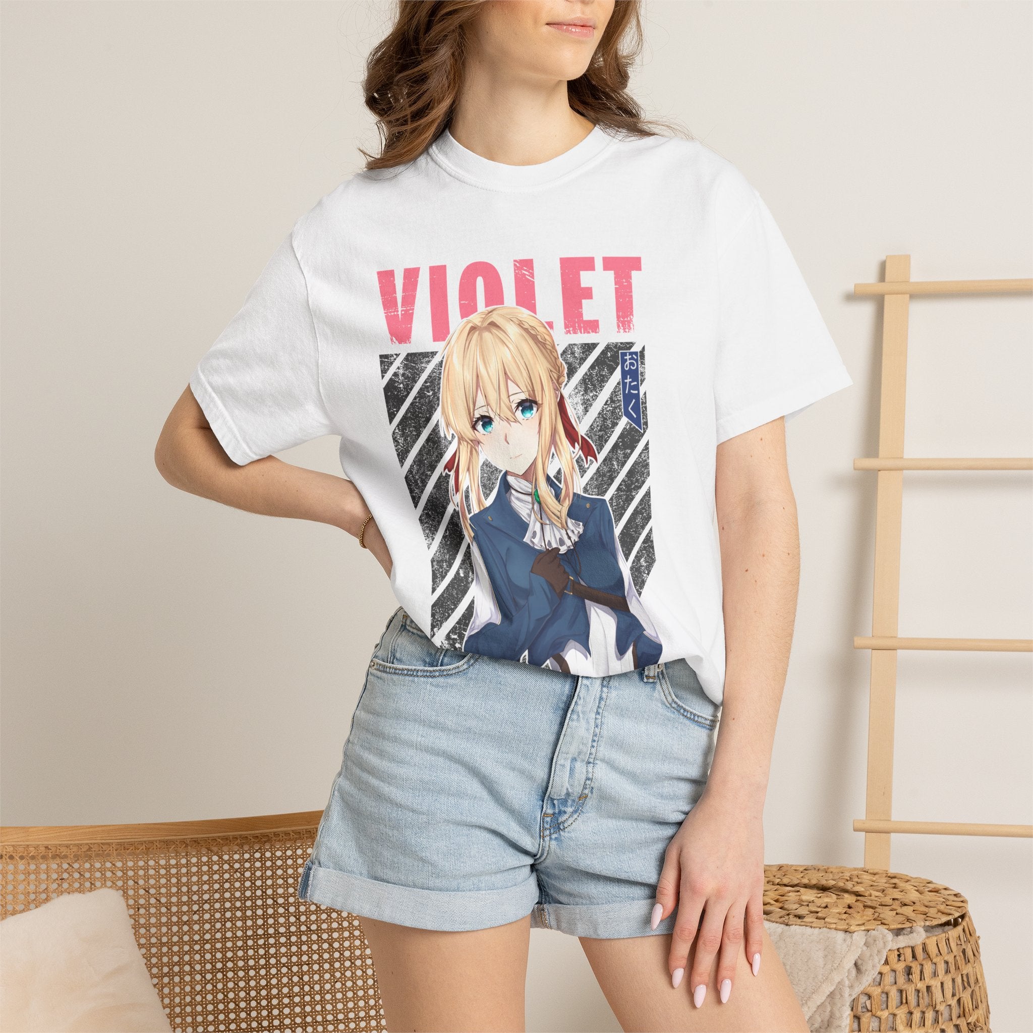 Violet Otaku Anime Graphic T-Shirt