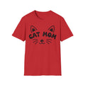 Cat Mom T-Shirt — Cute Cat Face Graphic Tee for Cat Lovers