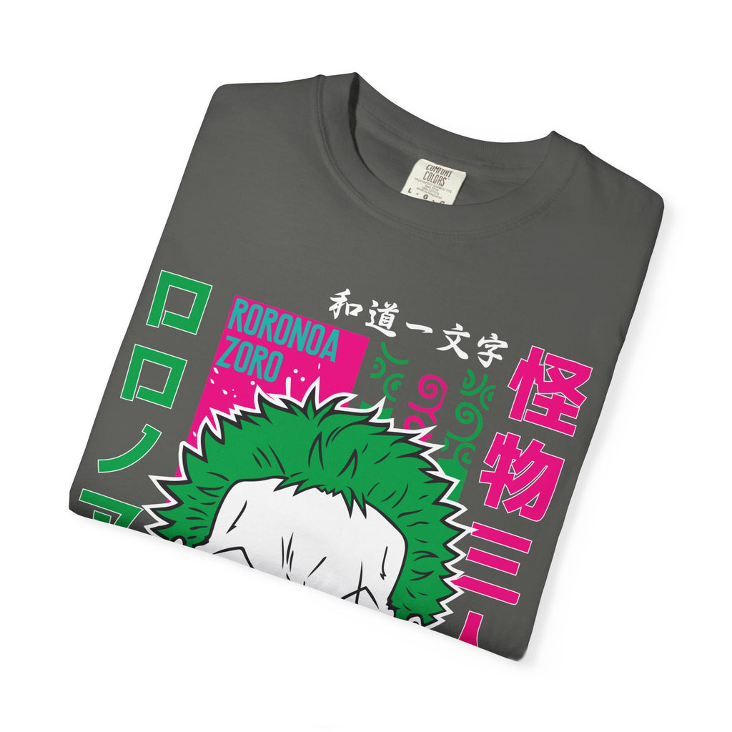 Anime Zoro Graphic T-Shirt — Japanese Text Skate Vibe