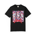 USA Floral Flag T-Shirt