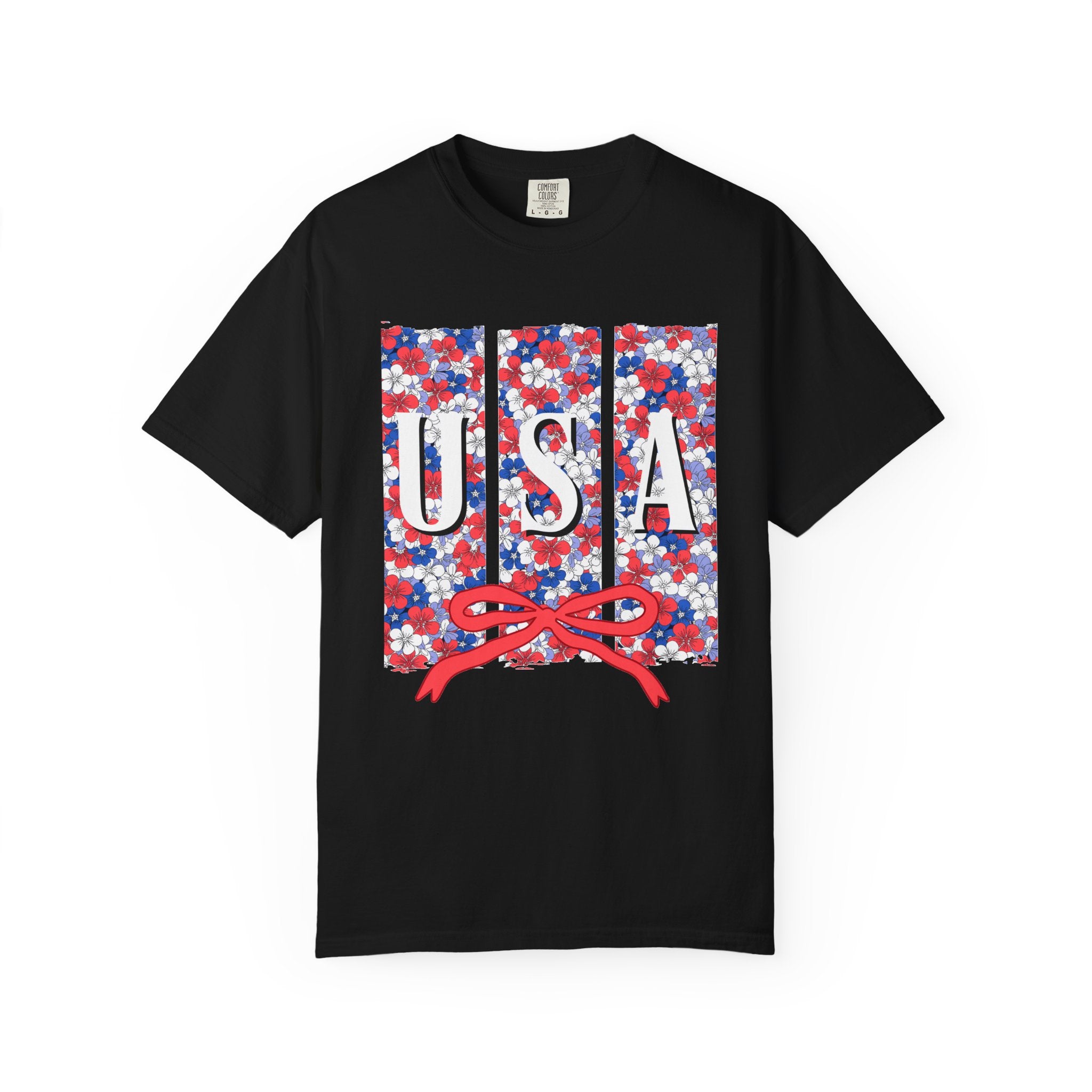 USA Floral Flag T-Shirt