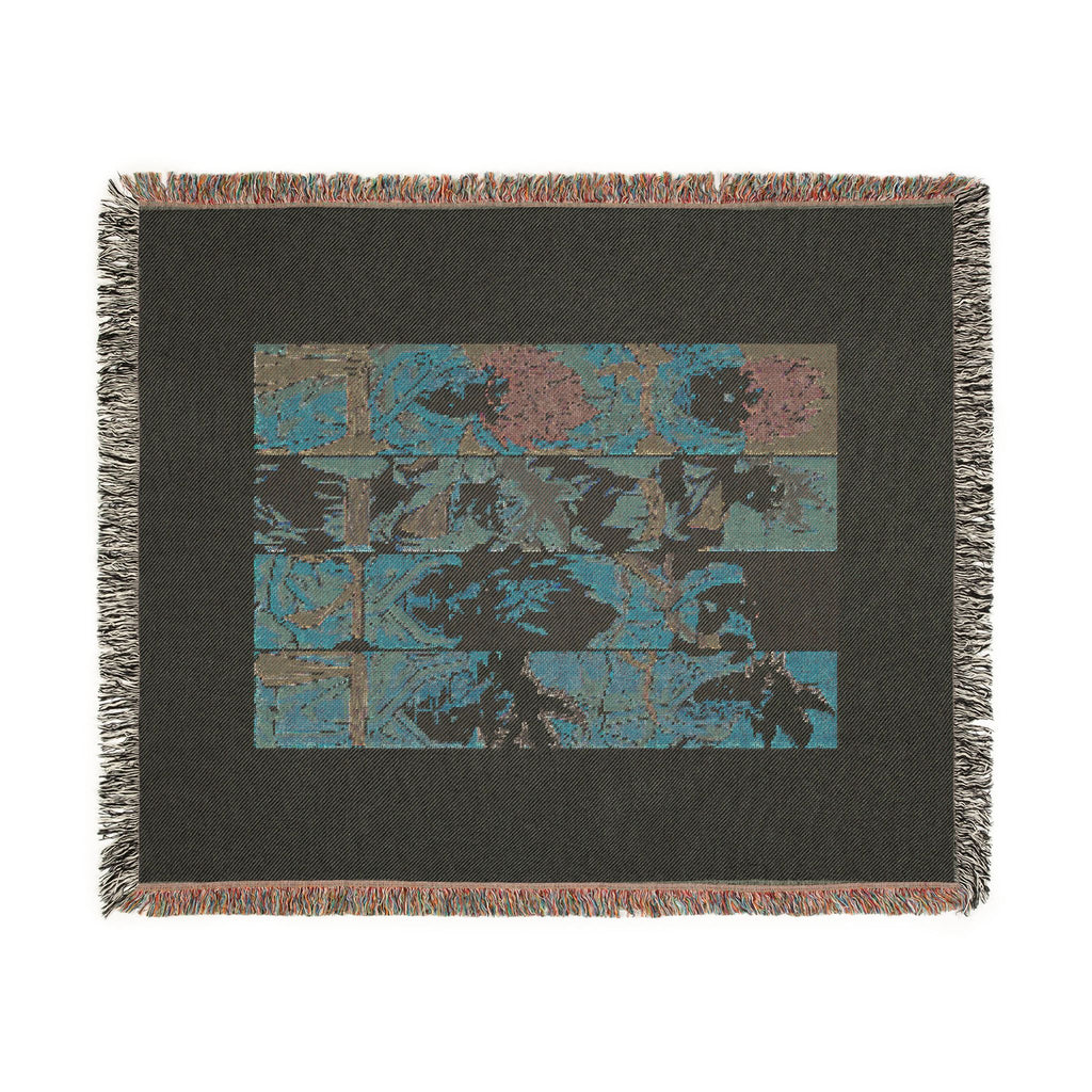 Woven Blanket - Retro Abstract Patchwork Throw
