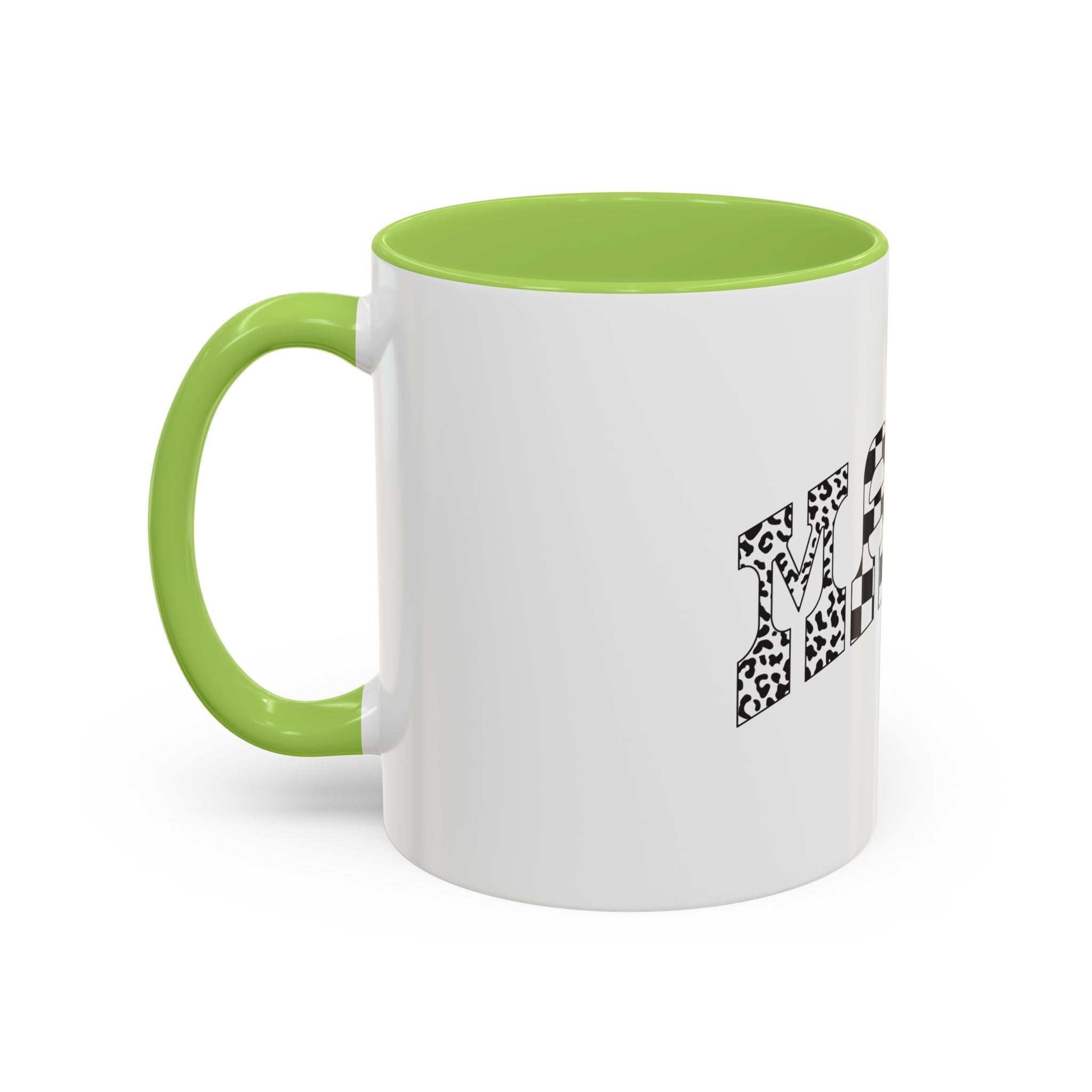 Mama Checkerboard Pattern Accent Coffee Mug (11/15oz)