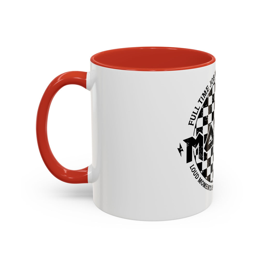 Mother Checkerboard Coffee Mug — "Full Time Job With No Days Off"