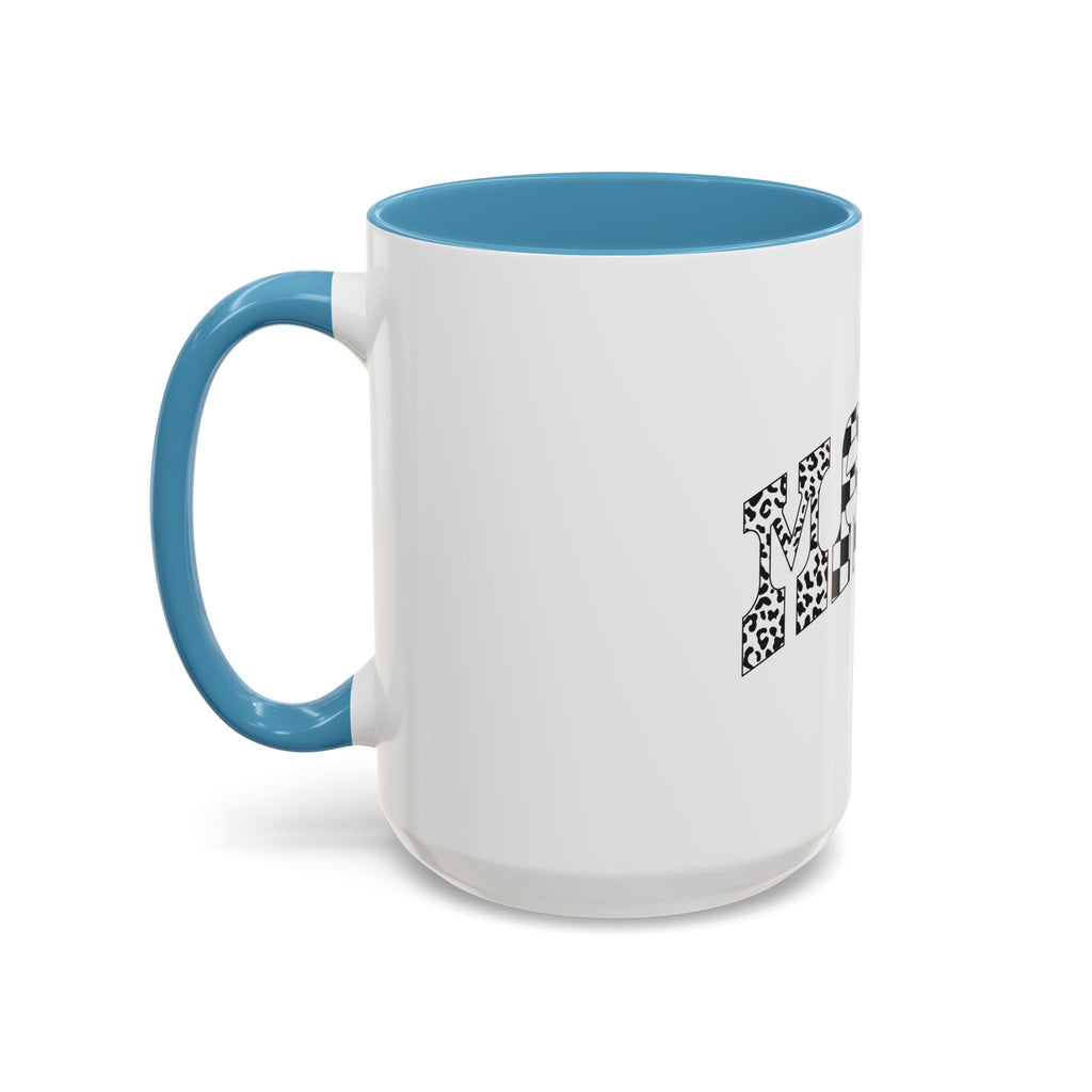 Mama Checkerboard Pattern Accent Coffee Mug (11/15oz)