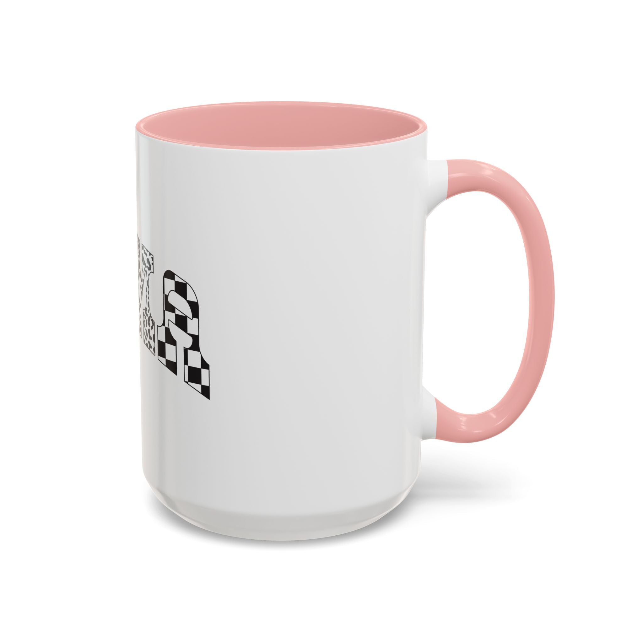 Mama Checkerboard Pattern Accent Coffee Mug (11/15oz)