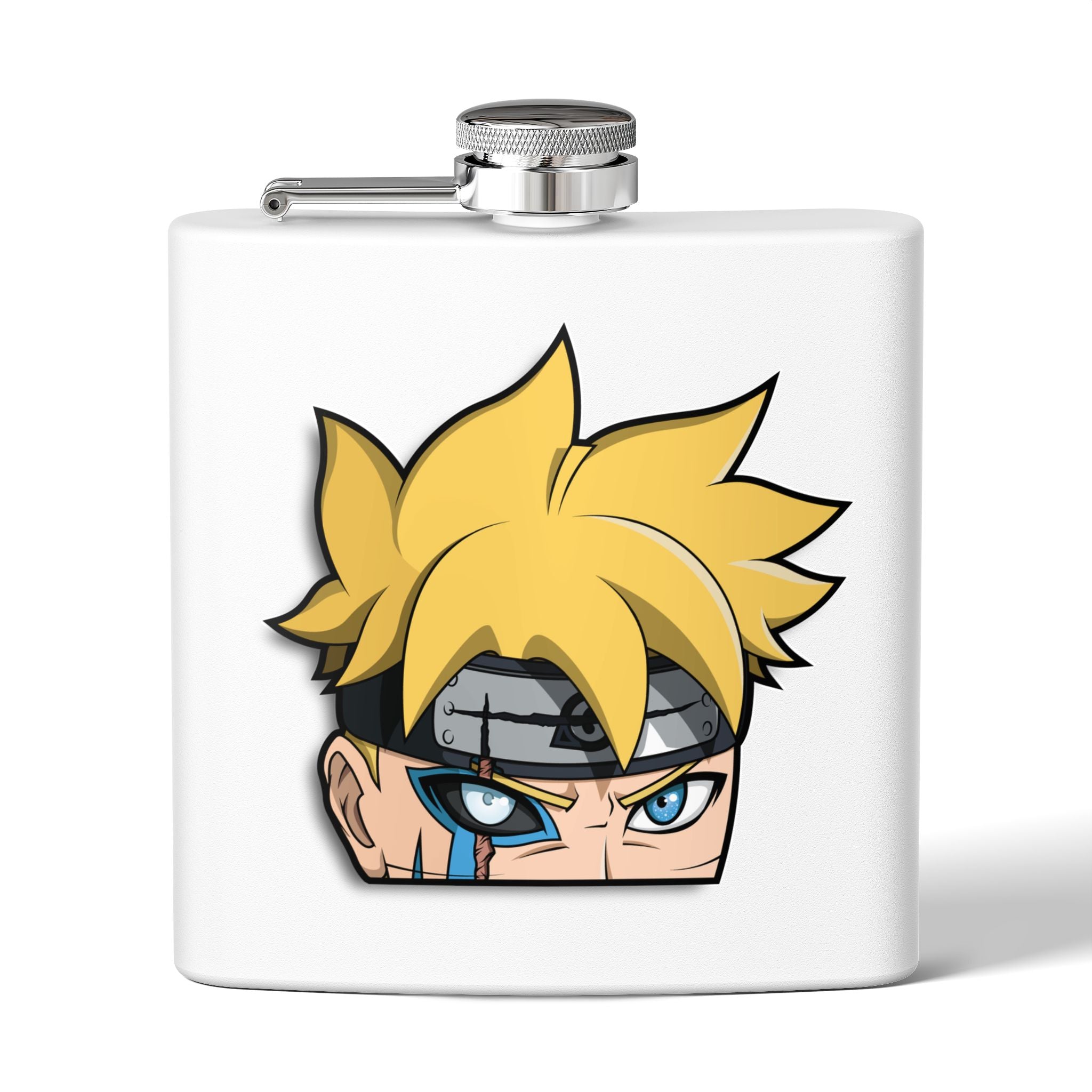 Anime-Inspired Stainless Steel Flask — 6oz Character Face Design