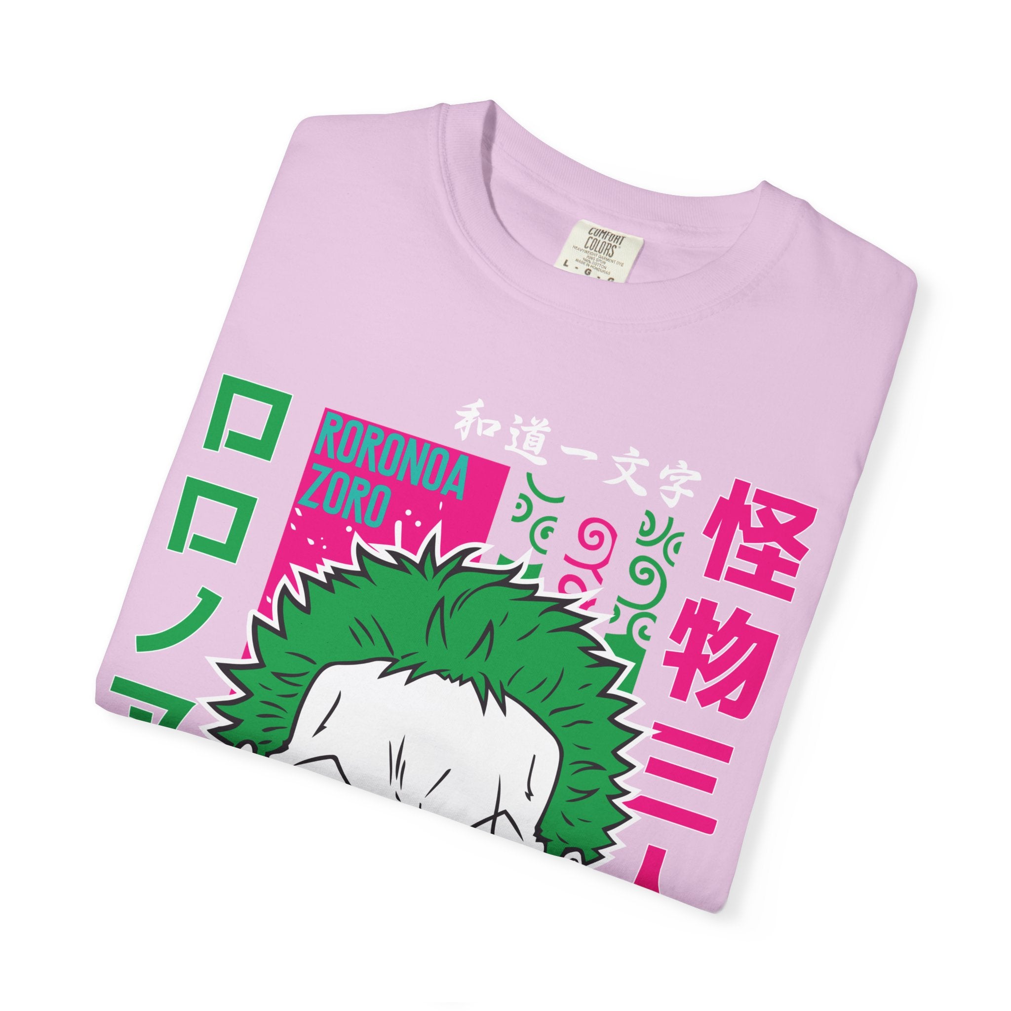 Anime Zoro Graphic T-Shirt — Japanese Text Skate Vibe