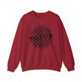 Father Checkerboard Crewneck Sweatshirt – “Father” Graphic Dad Shirt