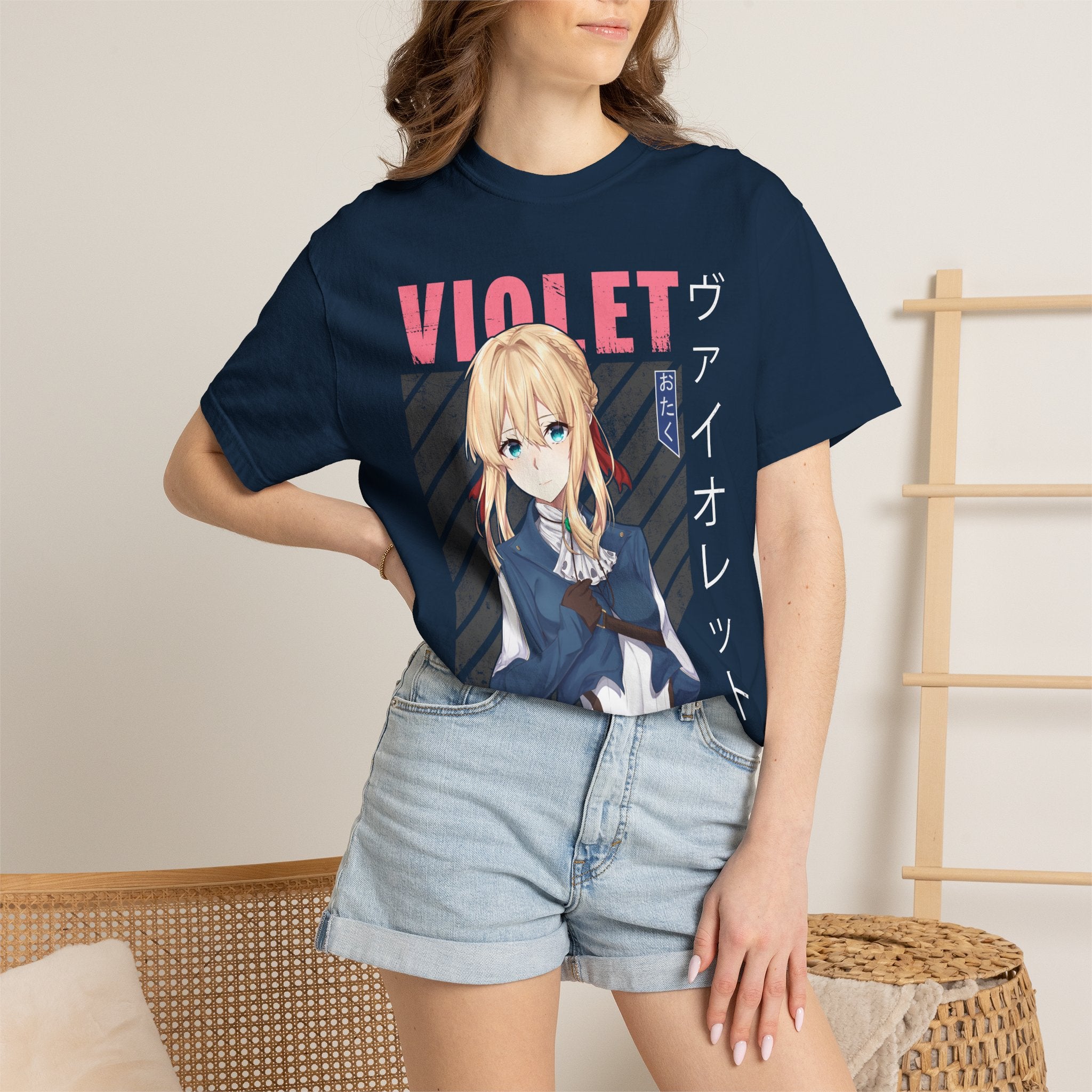 Violet Otaku Anime Graphic T-Shirt