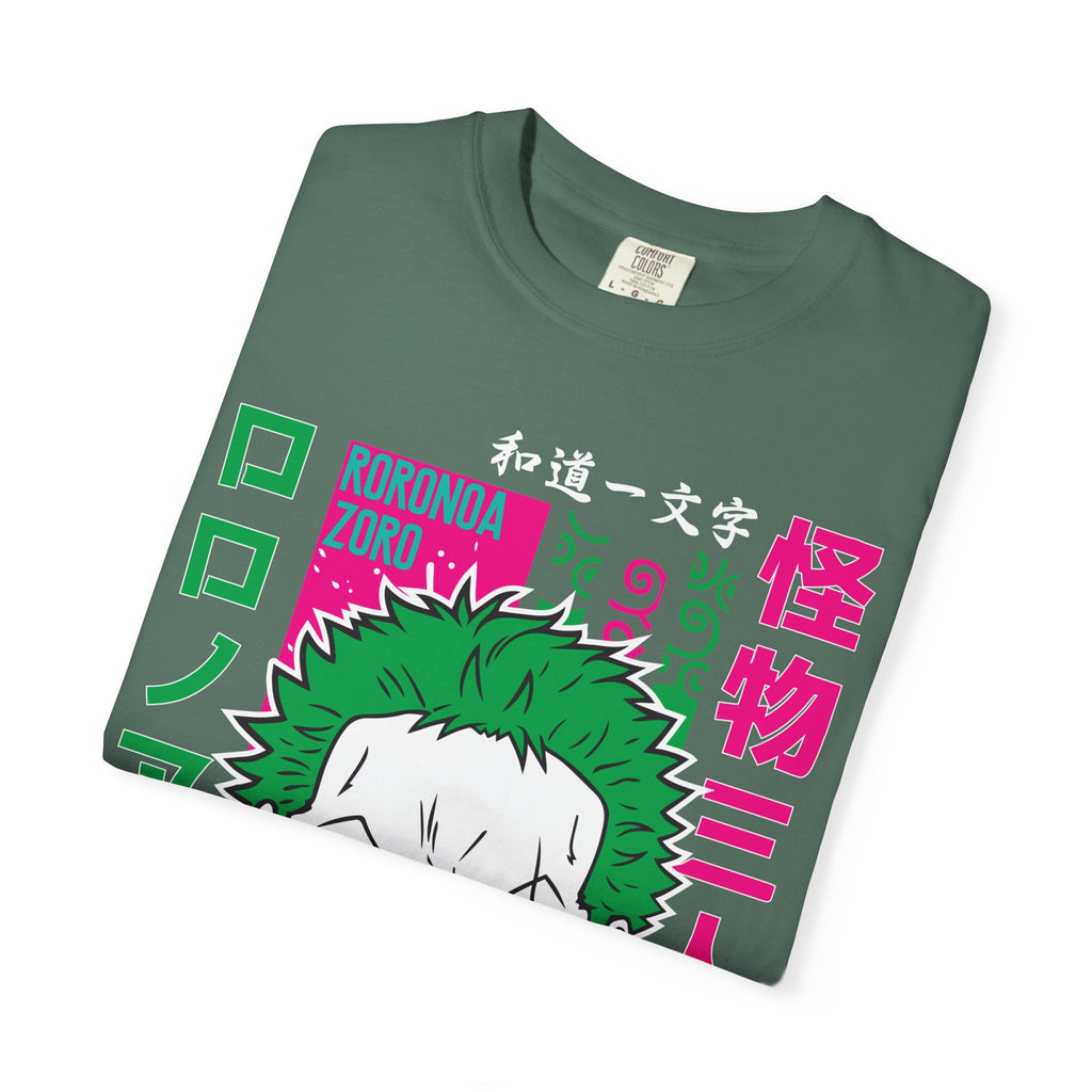 Anime Zoro Graphic T-Shirt — Japanese Text Skate Vibe