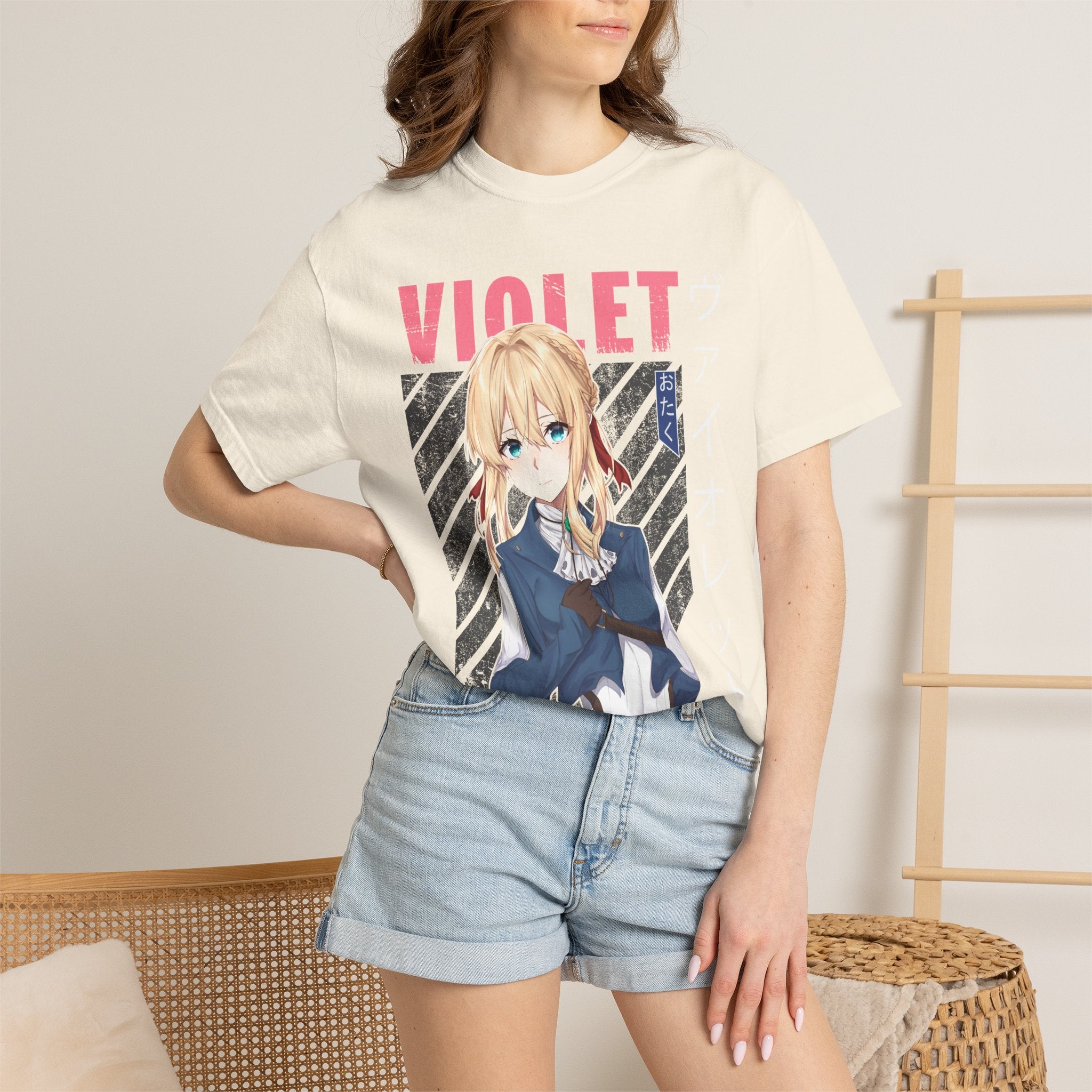 Violet Otaku Anime Graphic T-Shirt