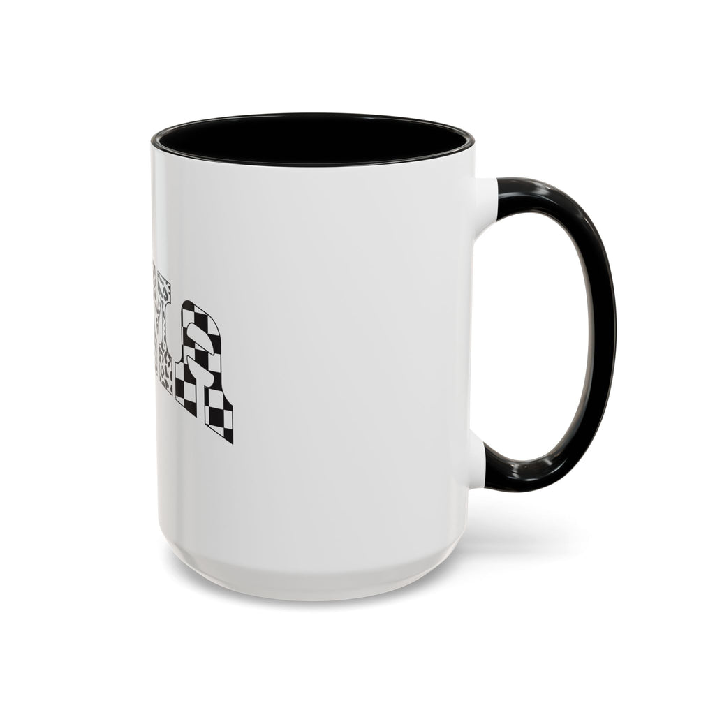 Mama Checkerboard Pattern Accent Coffee Mug (11/15oz)
