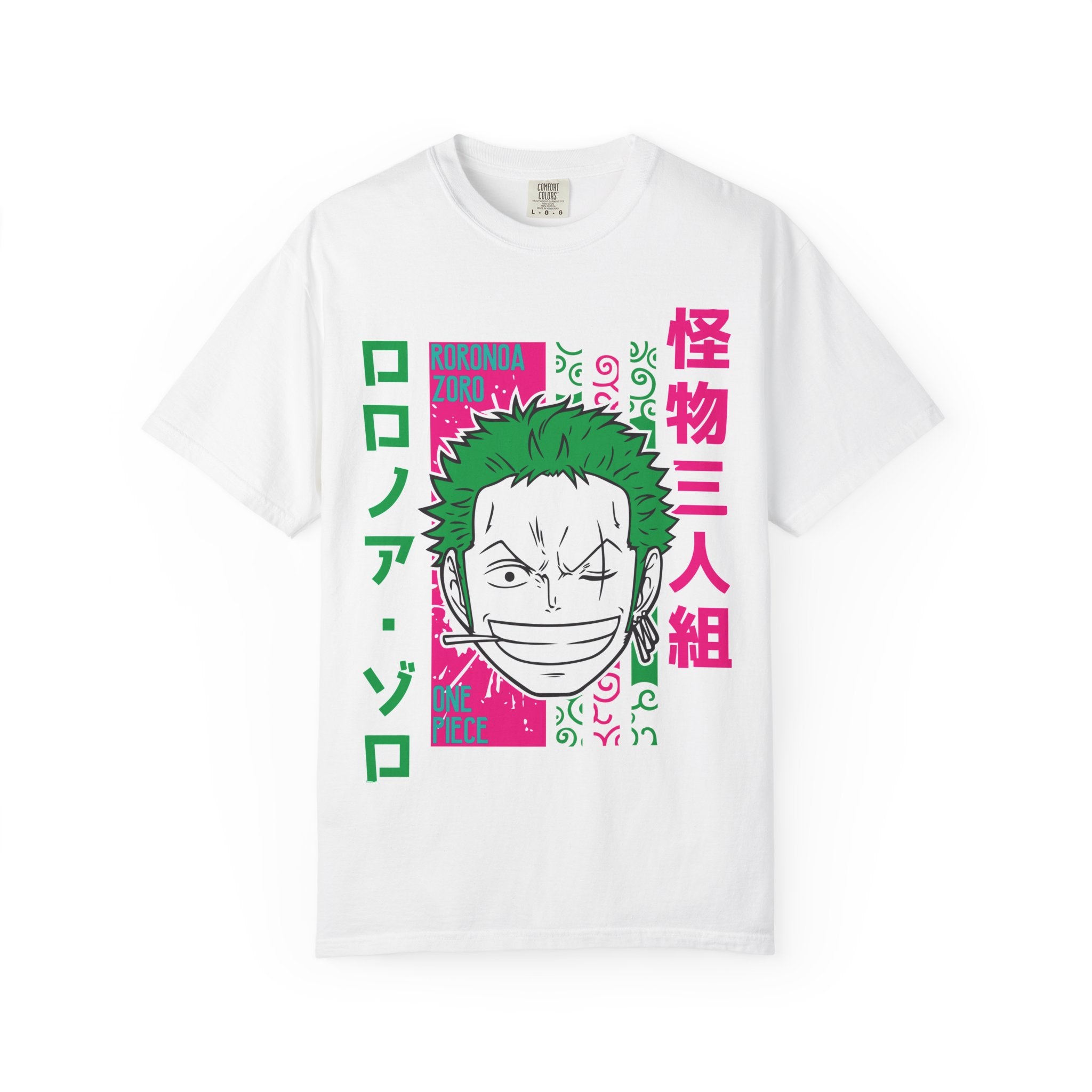 Anime Zoro Graphic T-Shirt — Japanese Text Skate Vibe