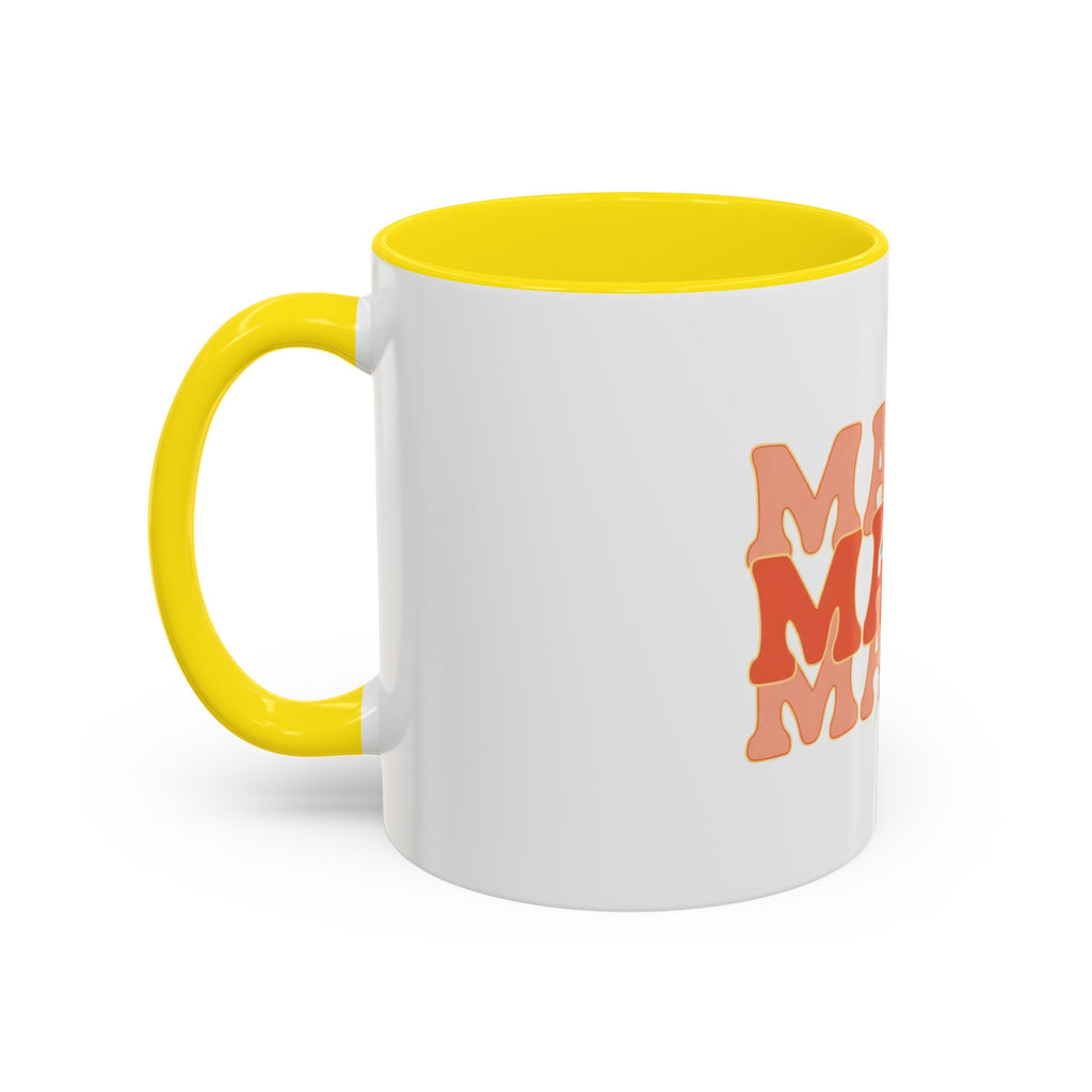 Mama Lightning Bolt Accent Coffee Mug — Retro Boho Mom Gift (11/15oz)