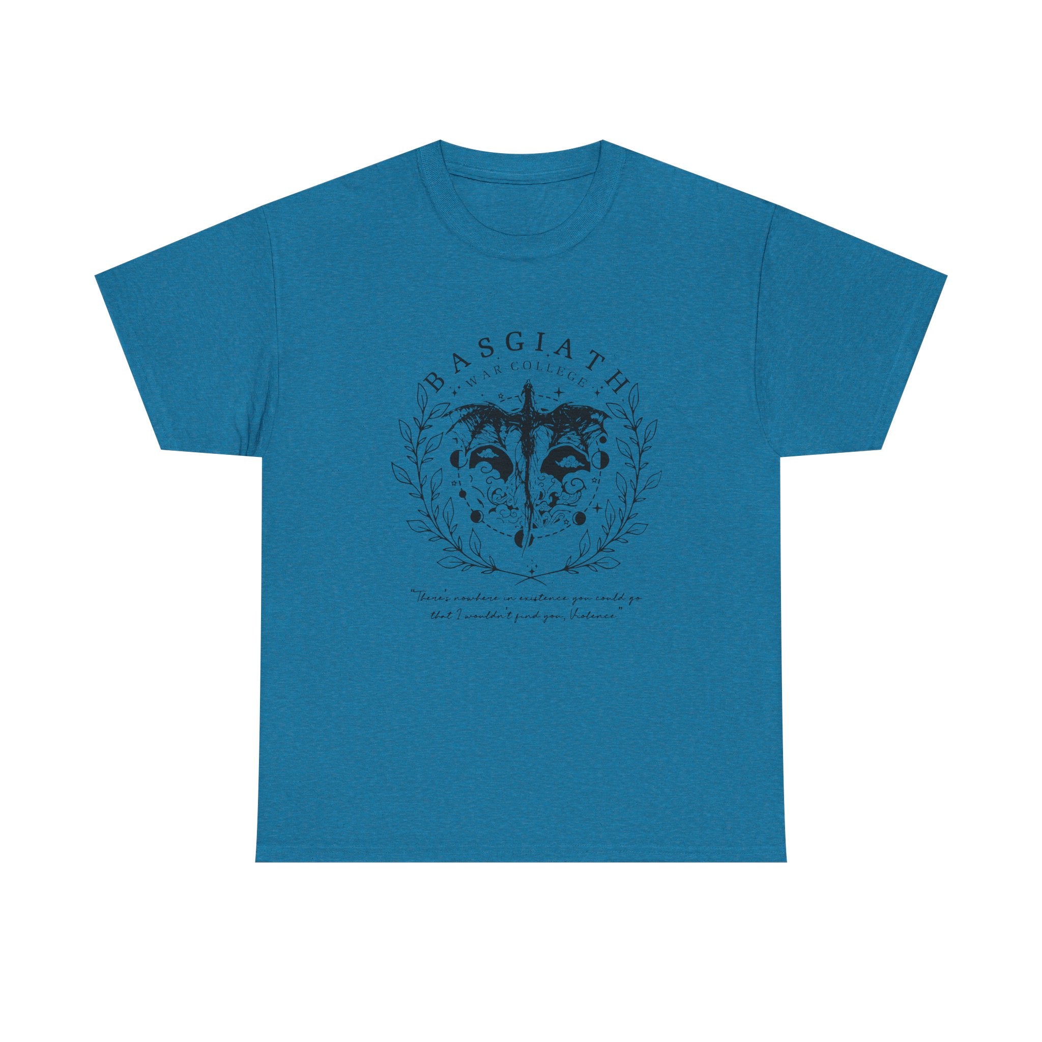 Wolf Face Floral Tee — 'BASGIATHE' Vintage Nature Graphic Shirt