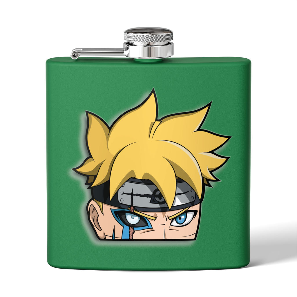 Anime-Inspired Stainless Steel Flask — 6oz Character Face Design