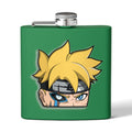 Anime-Inspired Stainless Steel Flask — 6oz Character Face Design
