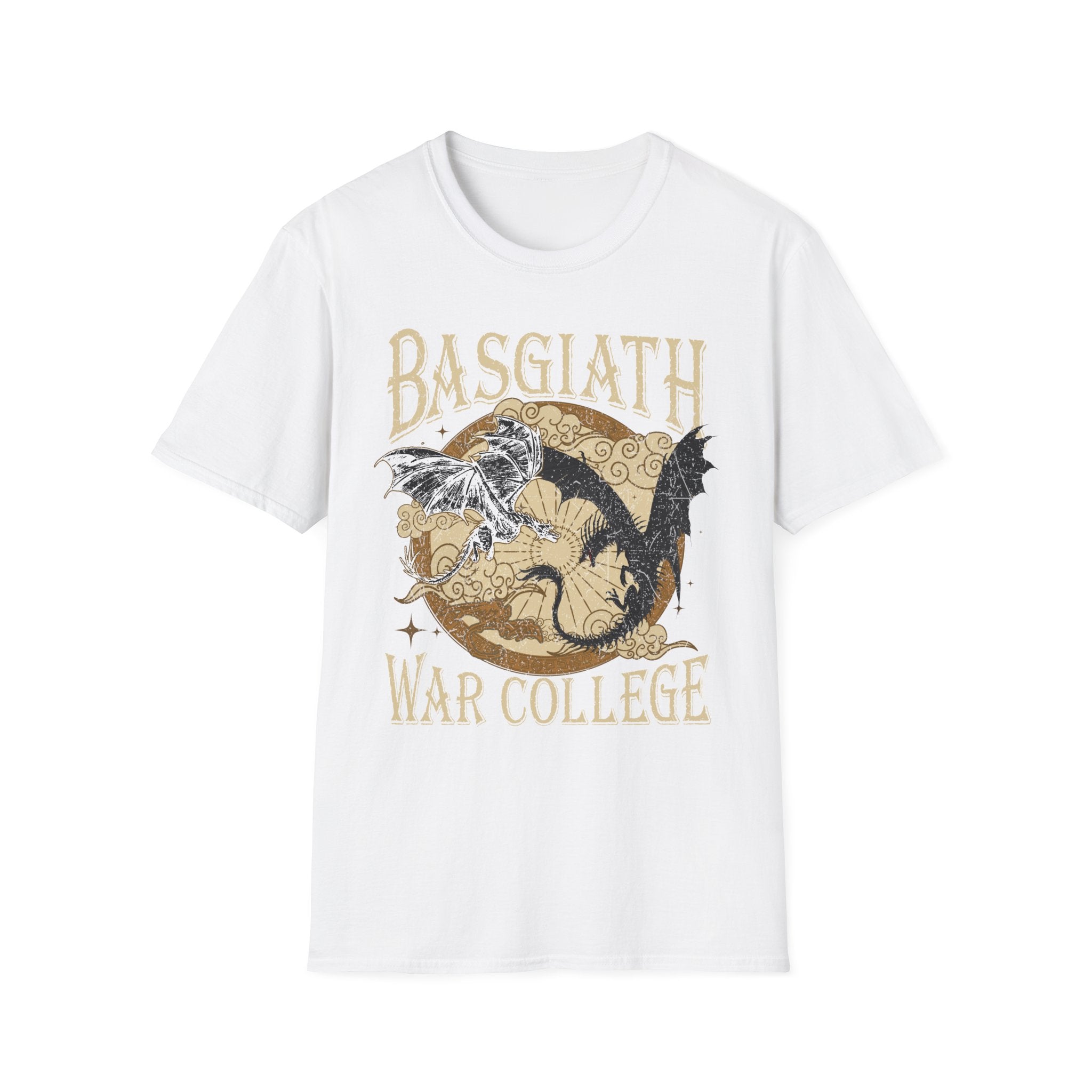 Basgiath War College T-Shirt — Vintage Dragon Crest Fantasy Tee