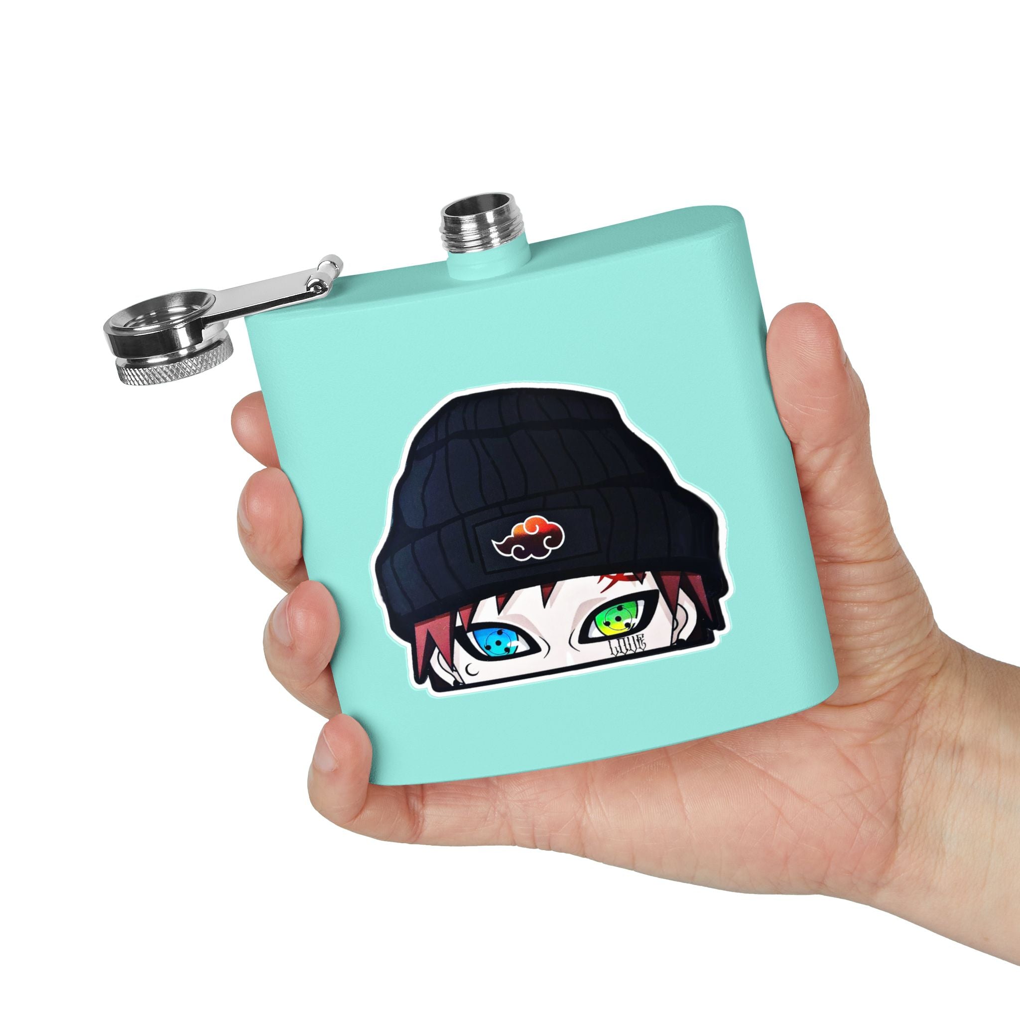 Anime Beanie Flask — 6oz Stainless Steel Hip-Hop Akatsuki Design