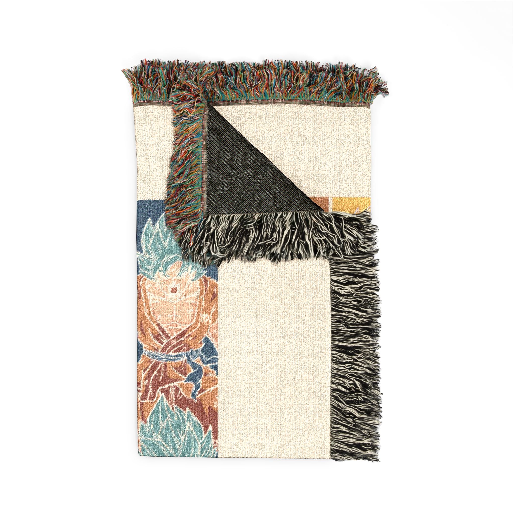 Woven Blanket - Retro Abstract Patchwork Throw