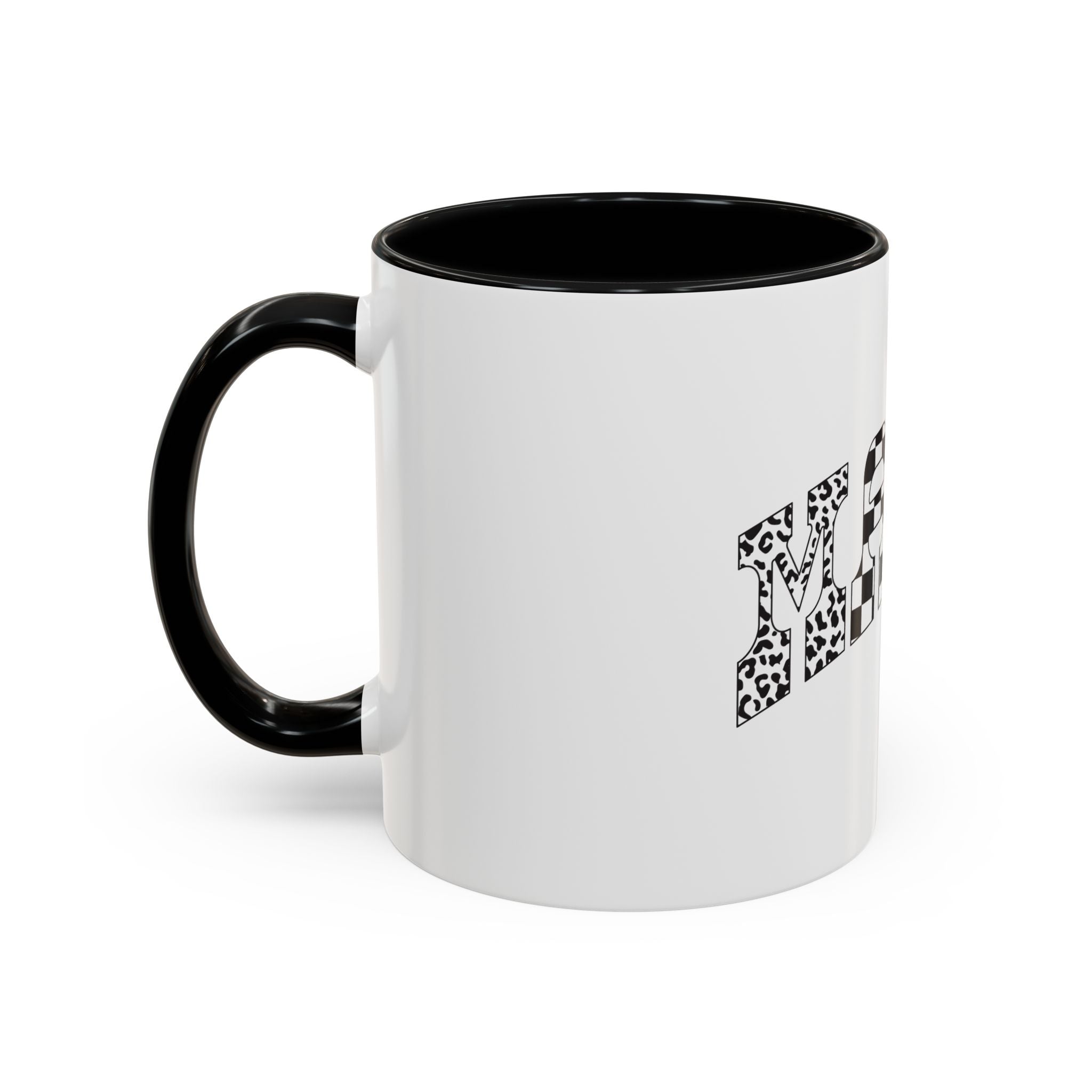 Mama Checkerboard Pattern Accent Coffee Mug (11/15oz)