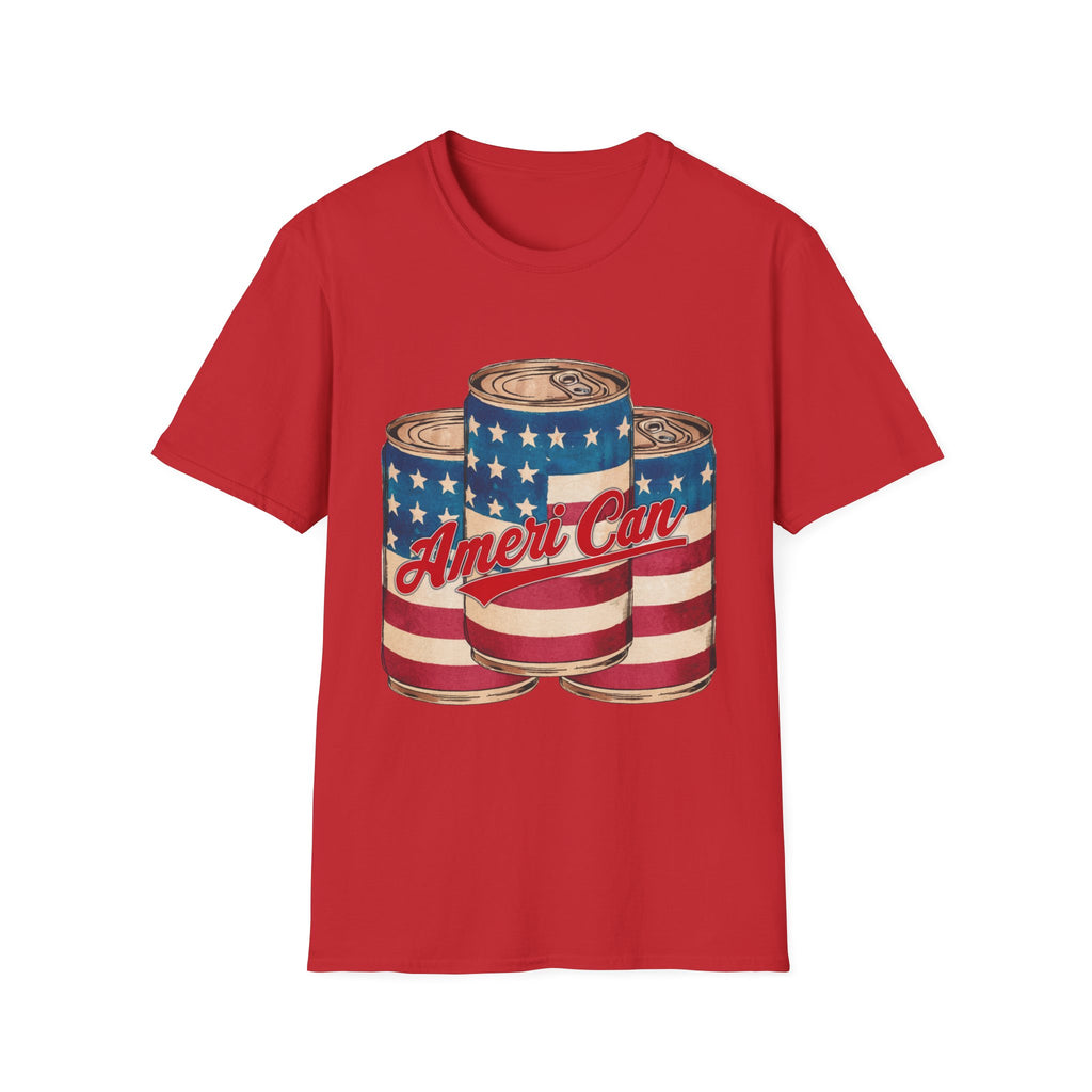 AmeriCan Retro Flag Can Graphic T-Shirt