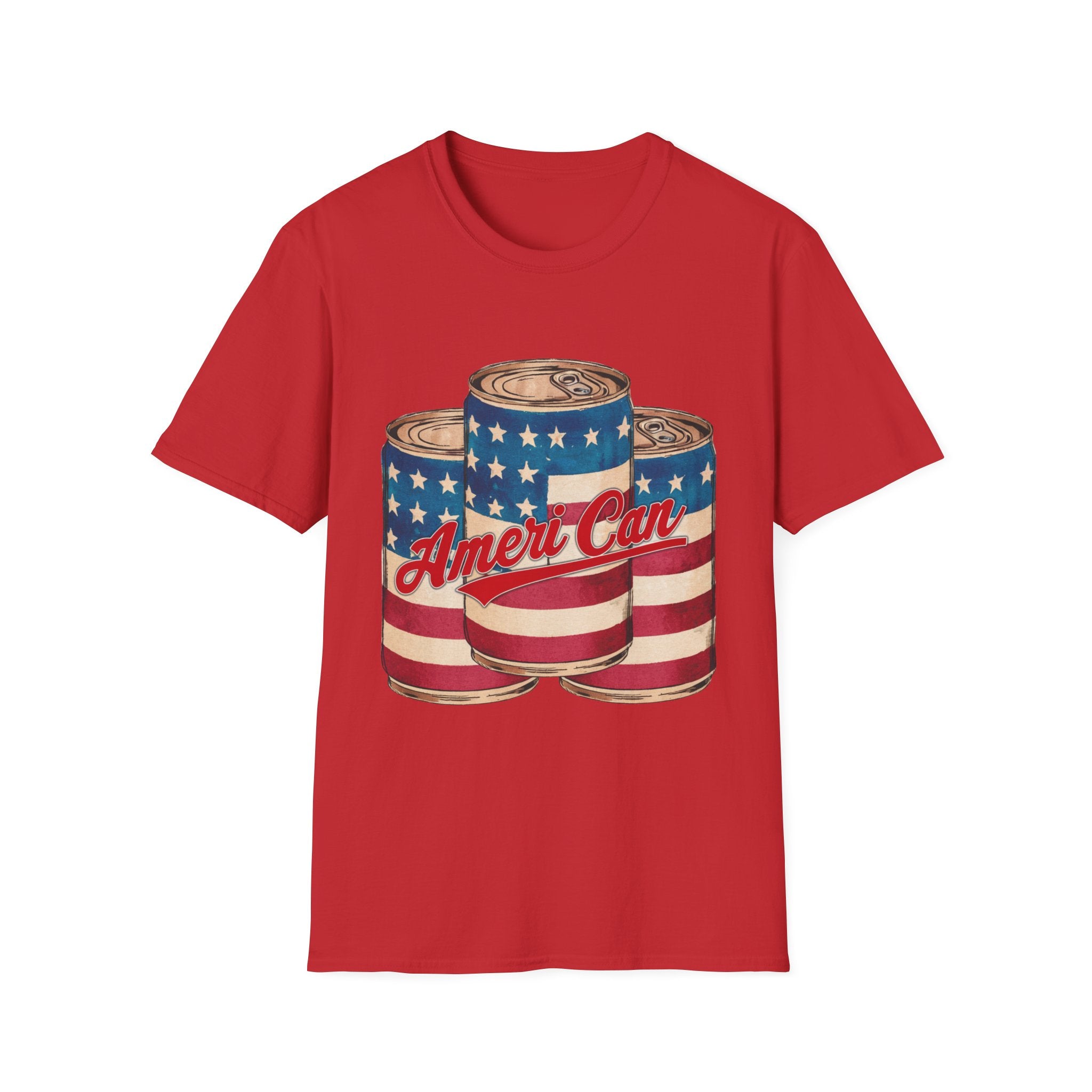 AmeriCan Retro Flag Can Graphic T-Shirt