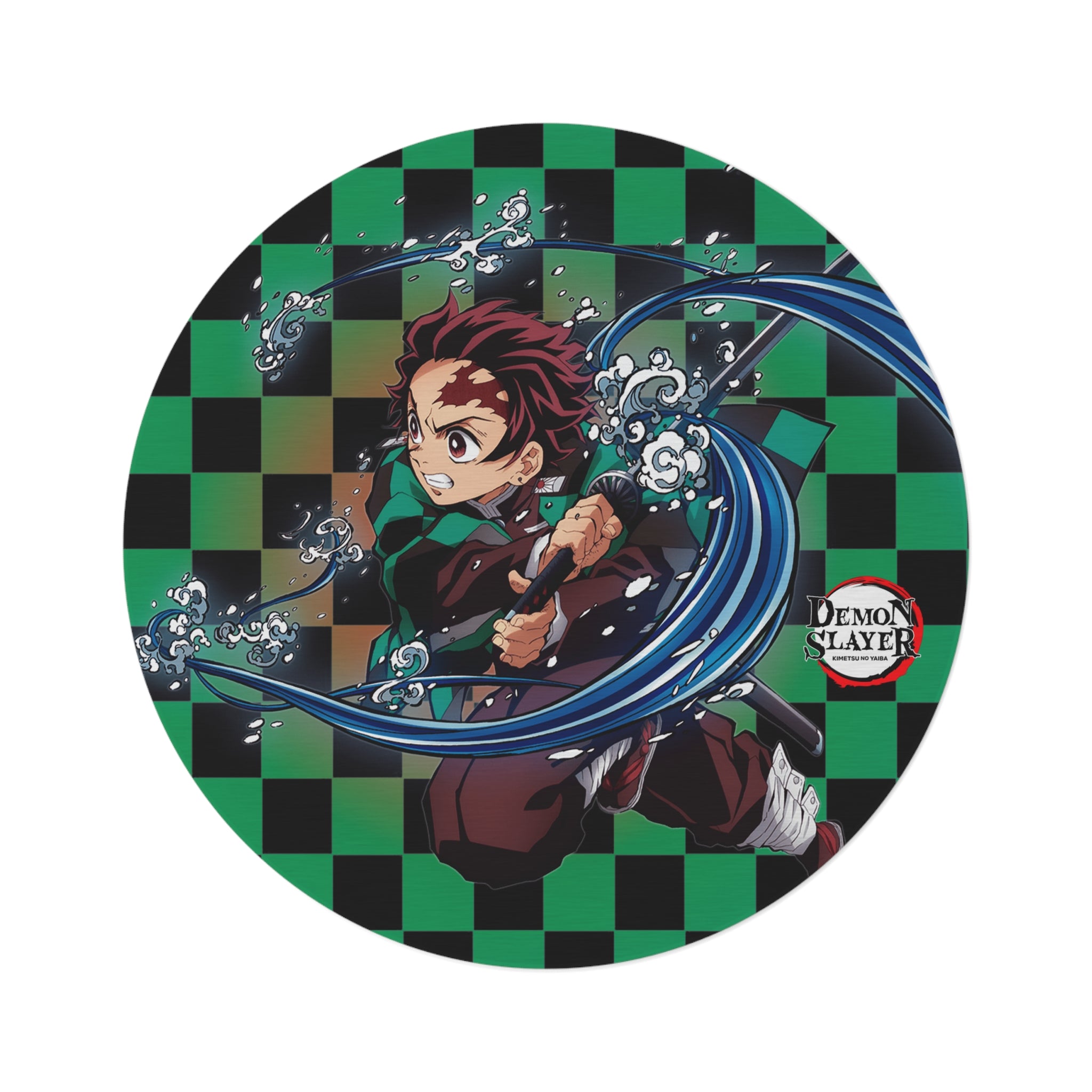 Demon Slayer Tanjiro Round Rug — Anime Character Floor Mat