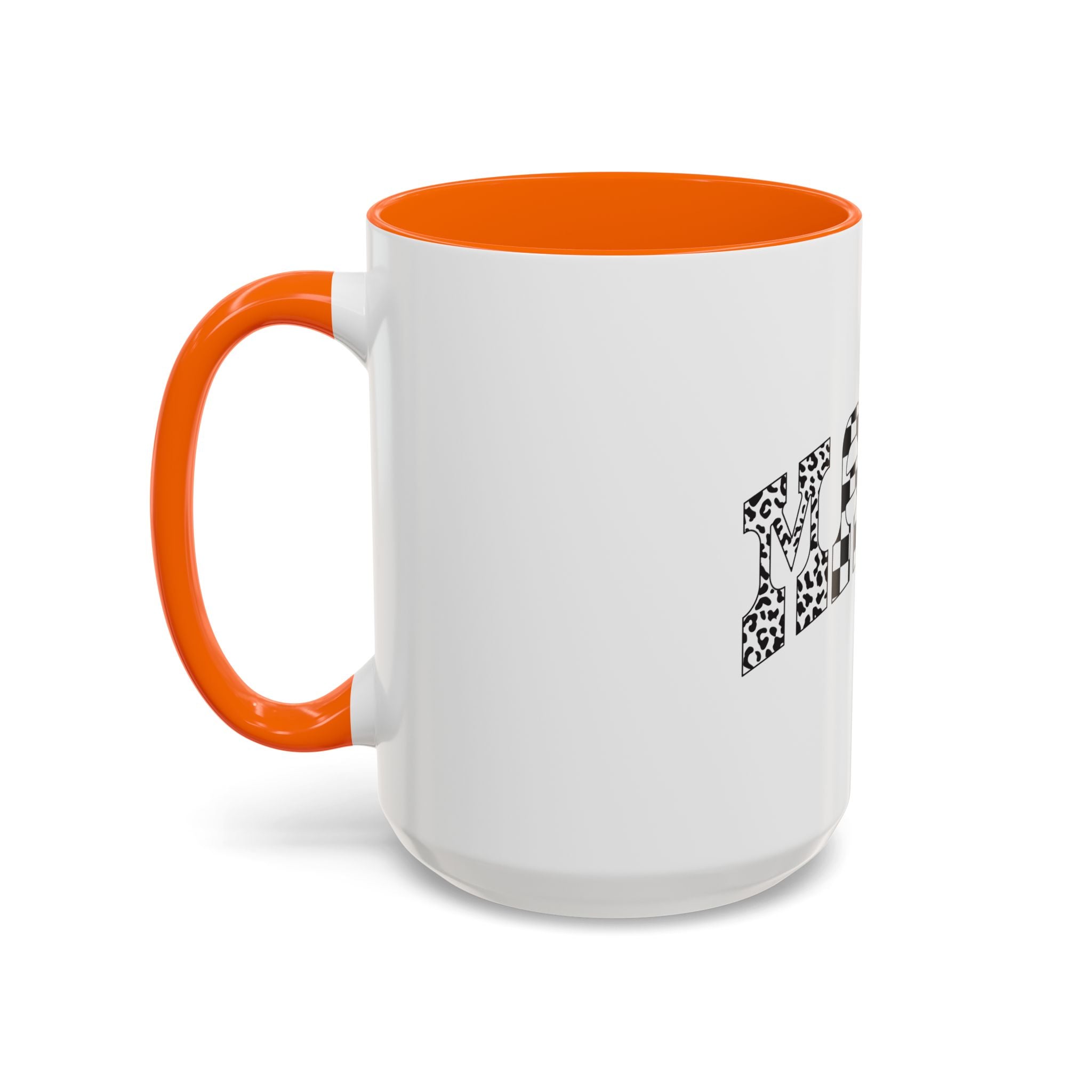 Mama Checkerboard Pattern Accent Coffee Mug (11/15oz)