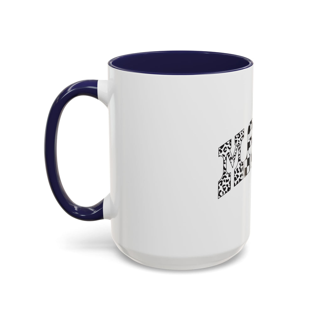 Mama Checkerboard Pattern Accent Coffee Mug (11/15oz)